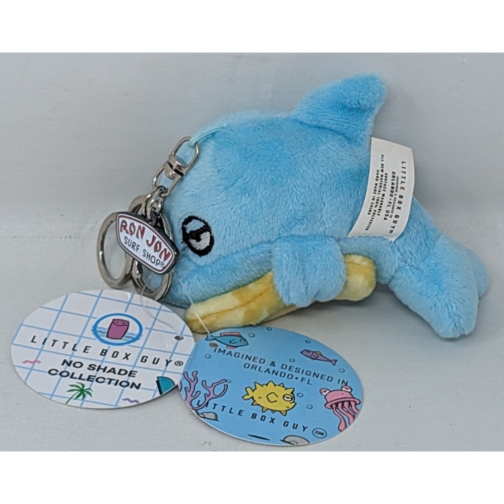 Little Box Guy Ron Jon Surf Shop Keychain Plush Dolphin No Shade Colleciton VTG
